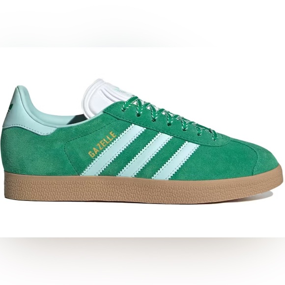 adidas Shoes - Adidas Gazelle Sneaker Women's Size: 7.5 Green & Flash Aqua & Gold